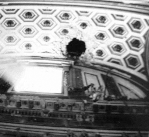 Bombardamento di Caserta, 27 agosto 1943 - Danni alla Cappella Palatina nella Reggia di Caserta