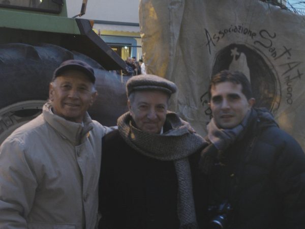 Da destra Vincenzo Capuano, Roberto De Simone e Giacomino Di Dio detto puca d'oro (Montemarano, 13/02/2011).